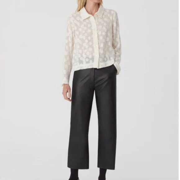 nice things by Paloma S. Leaves Jacquard Shirt Ecru - Picture 3 of 5
